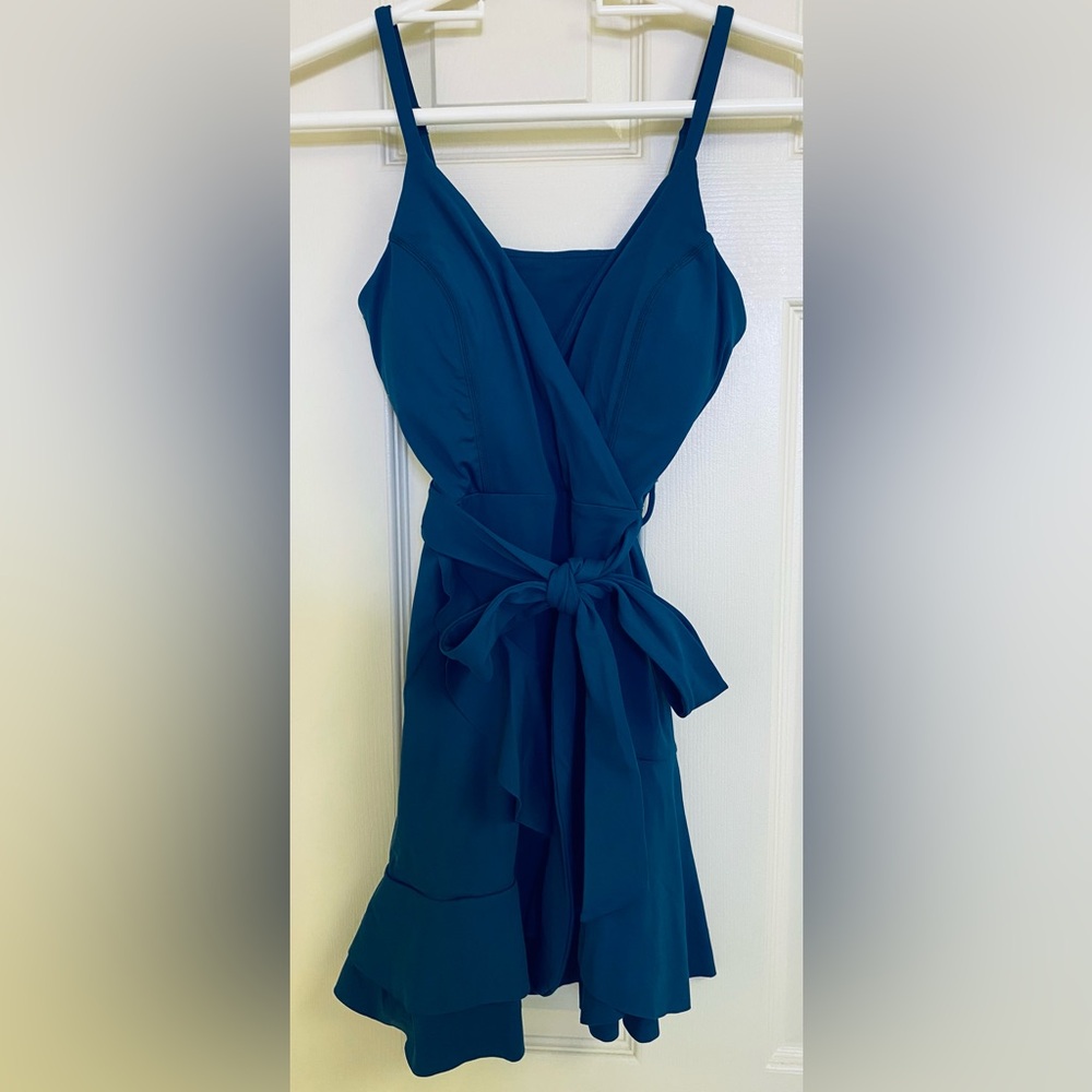 HALARA Blue Tie Front Dress